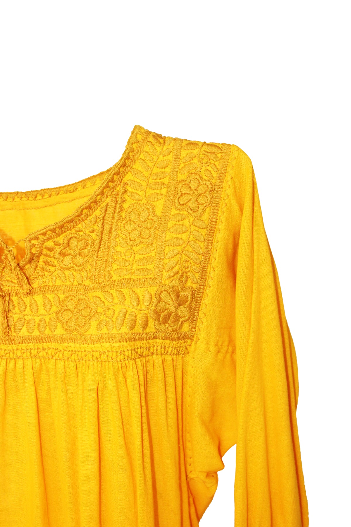 Blusa Aguacatenango Bolitas. Amarillo